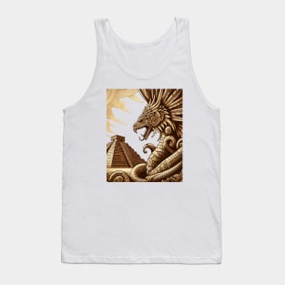 Quetzalcóatl & Pyramid | Mesoamerican Art Tank Top